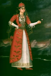 Porträt von Nino Eristavi, Iraner, 1829